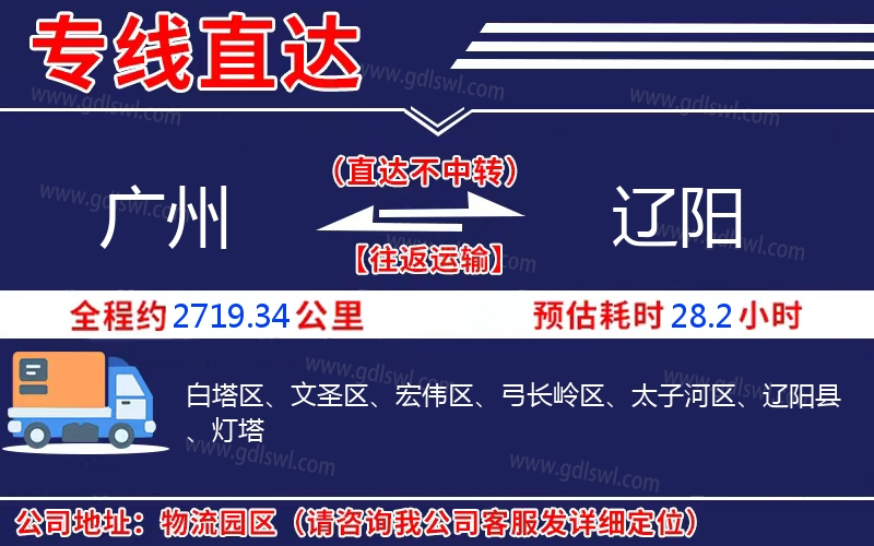 廣州到遼陽(yáng)物流公司