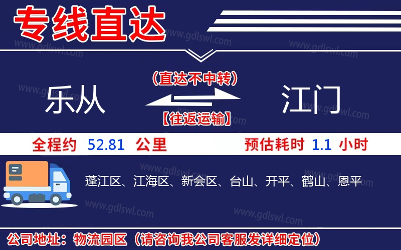 樂(lè)從到江門(mén)物流公司