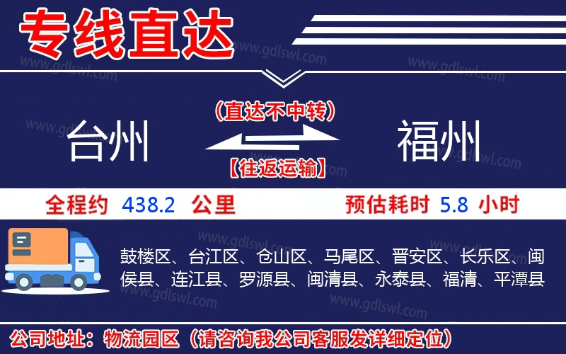 臺(tái)州到福州物流公司