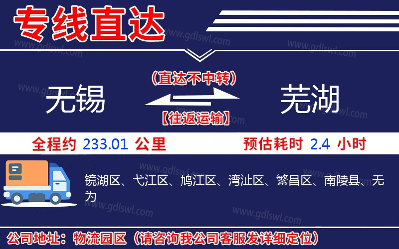 無(wú)錫到蕪湖物流公司