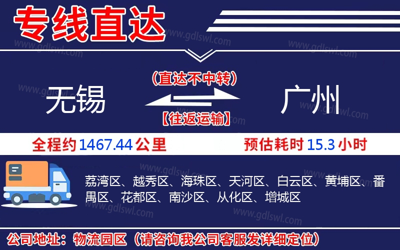 無錫到廣州物流公司 無錫到廣州物流公司